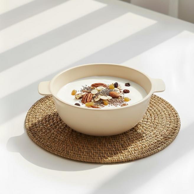 리빙메이트 유아용 에코젠 냠냠 식판볼, 요구르트, 1개