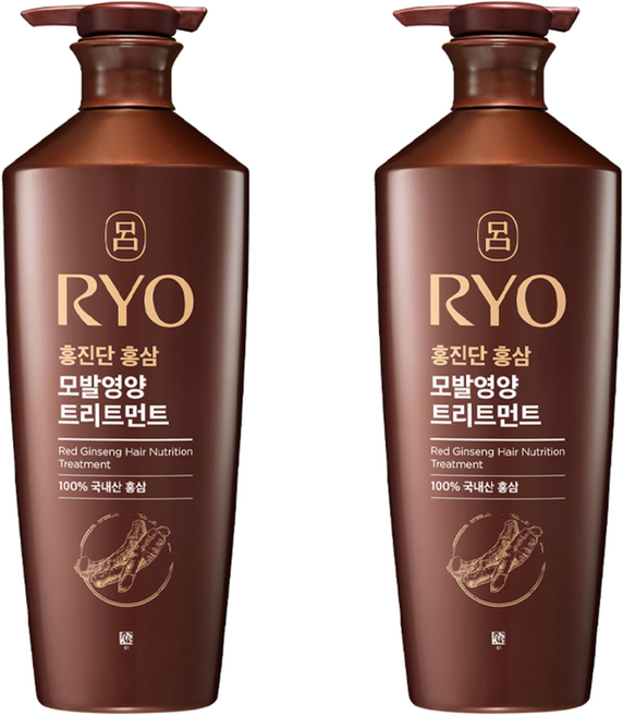 려 홍진단 홍삼 모발영양 트리트먼트 화이트플로럴향, 2개, 820ml