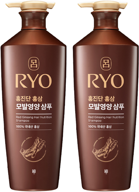 려 홍진단 홍삼 영양 샴푸, 820ml, 2개
