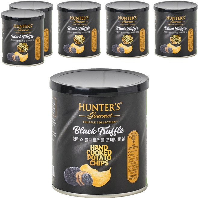헌터스 블랙트러플 포테이토칩, 40g, 6개