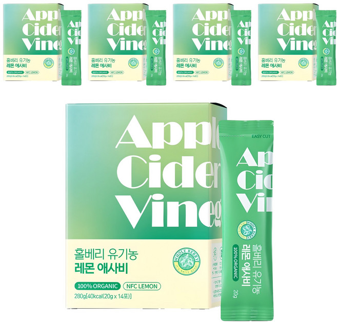 홀베리 유기농 레몬 애사비 14p, 280g, 5개