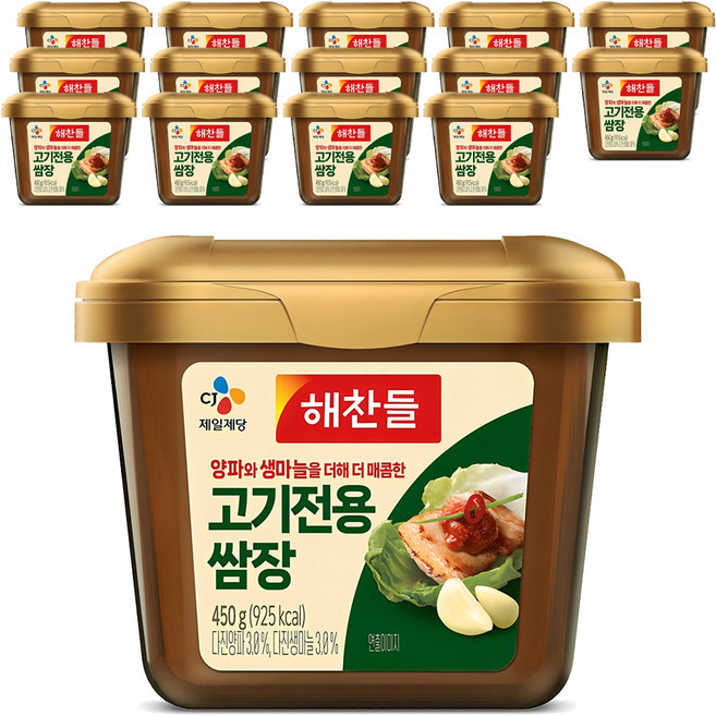해찬들 고기전용 쌈장, 450g, 15개