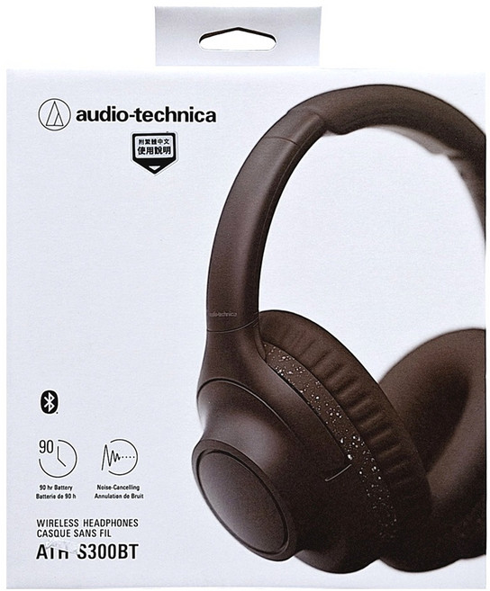 audio-technica 鐵三角 無線耳罩式耳機 原廠保固 258g, ATH-S300BT, 黑色