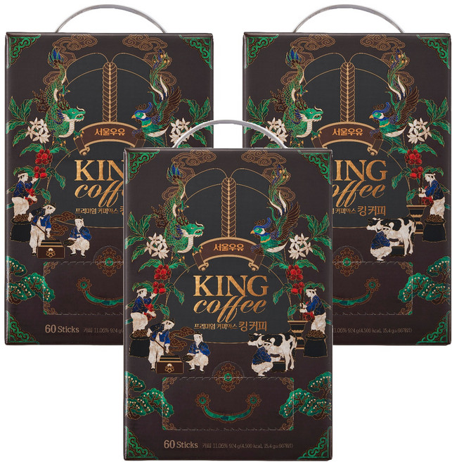 서울우유 커피믹스 킹 커피, 15.4g, 60개입, 3개