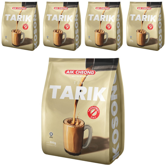 AIK CHEONG 益昌 南洋拉茶風味香滑奶茶 二合一 紅茶和奶精, 25g, 12包, 5袋