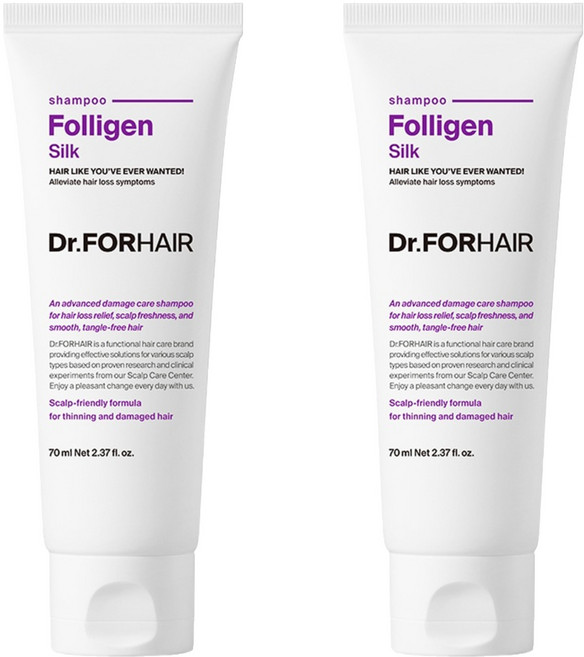 닥터포헤어 폴리젠 실크 단백질 샴푸, 70ml, 2개