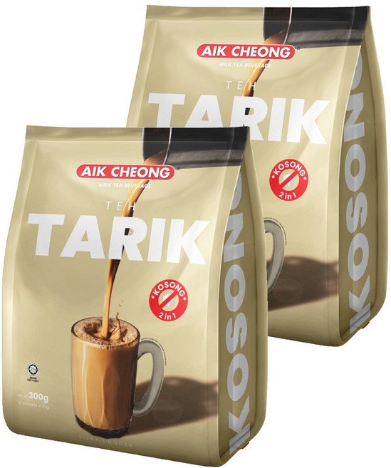 AIK CHEONG 益昌 南洋拉茶風味香滑奶茶 二合一 紅茶和奶精, 25g, 12包, 2袋
