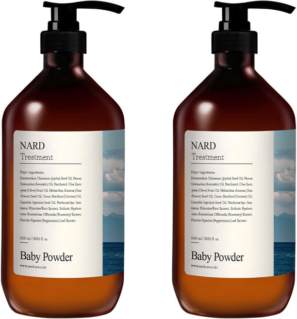나드 부케가르니 리페어링 퍼퓸드 트리트먼트 베이비파우더향, 1L, 2개