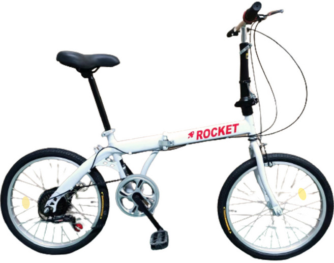 닥터바이크 접이식 미니벨로 50.8cm 20인치 7단 스틸프레임 자전거 M-20 ROCKET, 화이트, 140cm, 1개