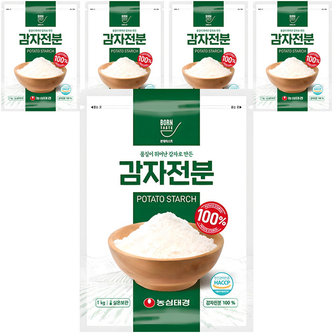 본테이스트 100% 감자전분, 1kg, 5개