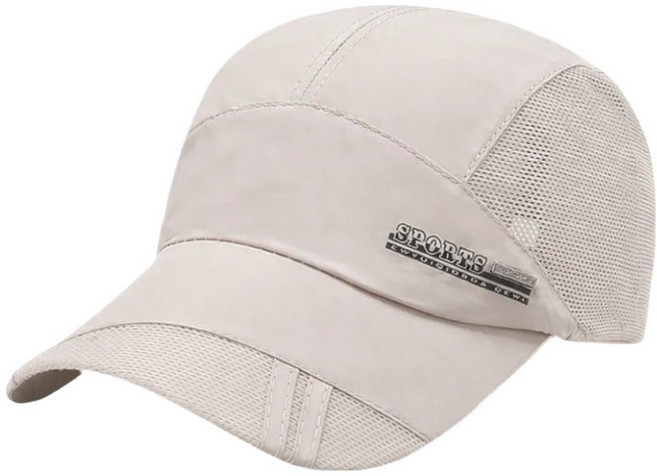 그리뉴얼 여름 스포츠 메쉬 마라톤 러닝모자, 베이지, 1개