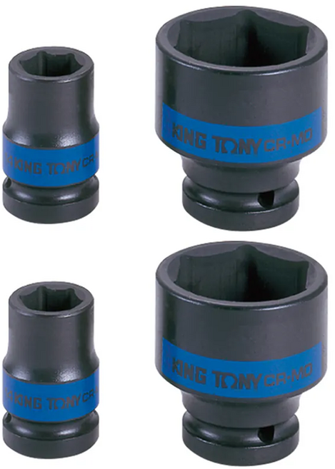 KING TONY 金統立 1/2DR.公制六角氣動標準套筒 KT453513M, 2個