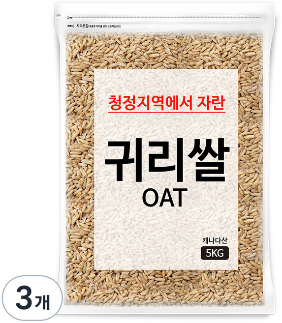 대구농산 귀리쌀, 5kg, 3개