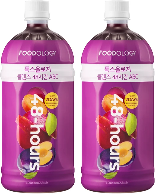 푸드올로지 톡스올로지 클렌즈 48시간 ABC, 1L, 2개 - 쿠팡