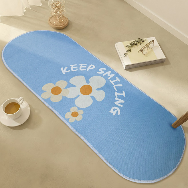 비욘드리빙 굿필링 도톰한 미끄럼방지 패브릭 발매트 8mm, 칼라풀 KEEP SMILNG