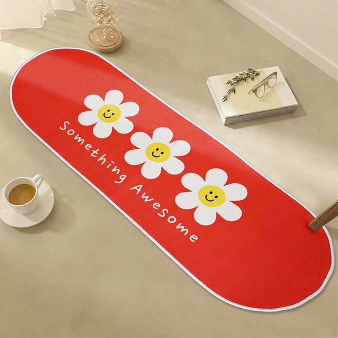 비욘드리빙 굿필링 도톰한 미끄럼방지 패브릭 발매트 8mm, 데이지 Something Awesome