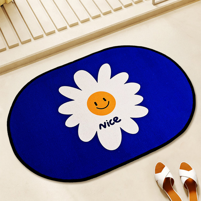 비욘드리빙 굿필링 도톰한 미끄럼방지 패브릭 발매트, 북유럽풍 Nice