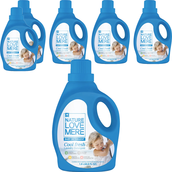 NATURE LOVE MERE Cool Fresh 嬰兒洗衣精, 1.8L, 6瓶