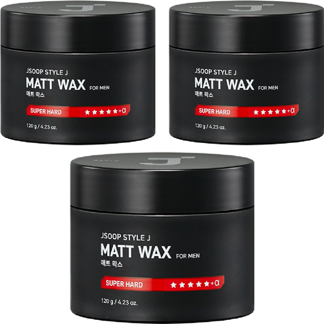 제이숲 스타일제이 포맨 하드 매트 왁스, 120g, 3개