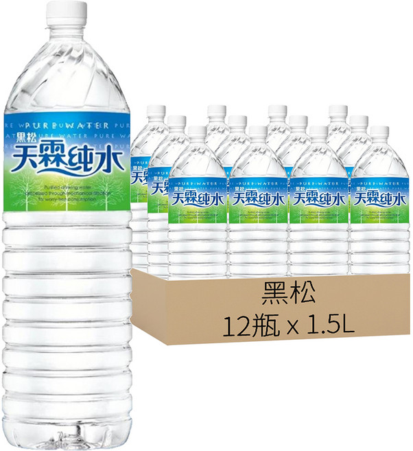 黑松 天霖純水, 1.5L, 12瓶