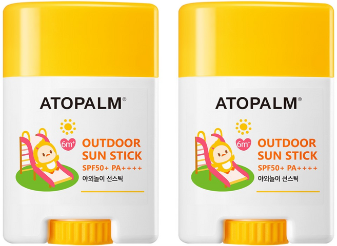 아토팜 유아용 야외놀이 선스틱 SPF50+ PA++++, 21g, 2개