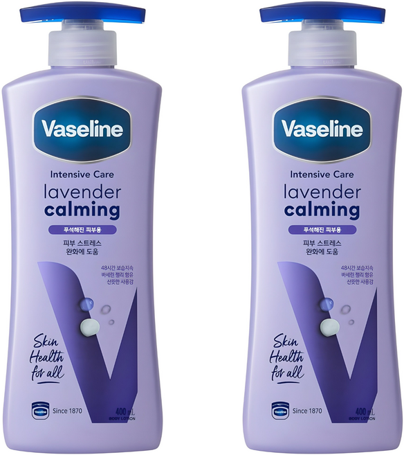 바세린 인텐시브 케어 라벤더 카밍 로션, 400ml, 2개