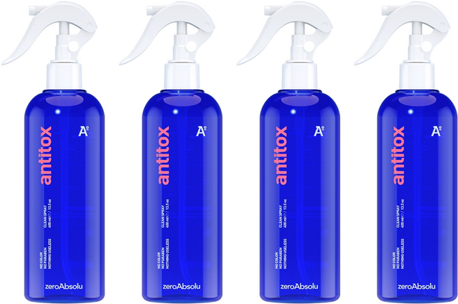 안티톡스 클린 스프레이 대용량 소독제, 4개, 400ml