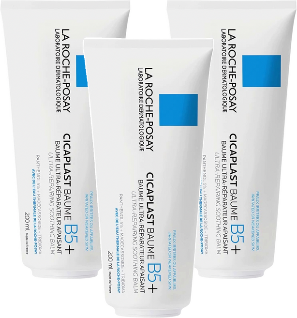 LA ROCHE POSAY 理膚寶水 台灣公司貨 B5+全面修復霜 升級版, 200ml, 3條