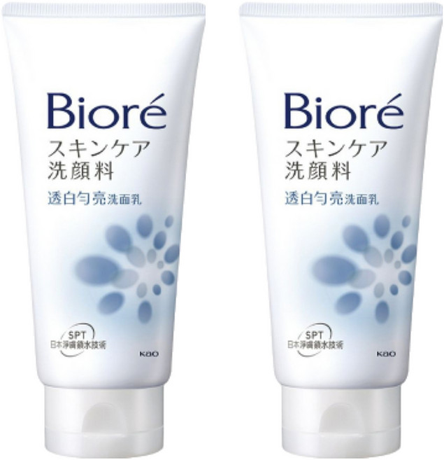Biore 蜜妮 台灣公司貨 透白勻亮洗面乳, 100g, 2件