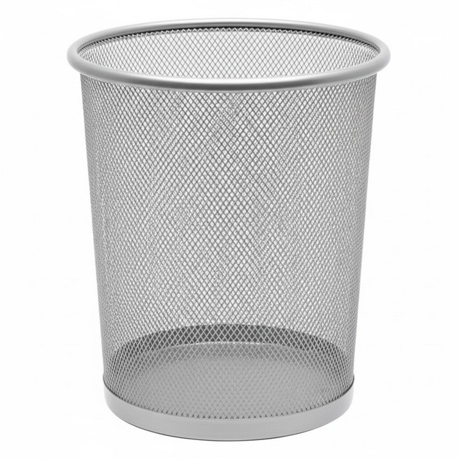 AXIS 艾克思 簡約金屬網狀垃圾桶 9L, 銀色, 1個