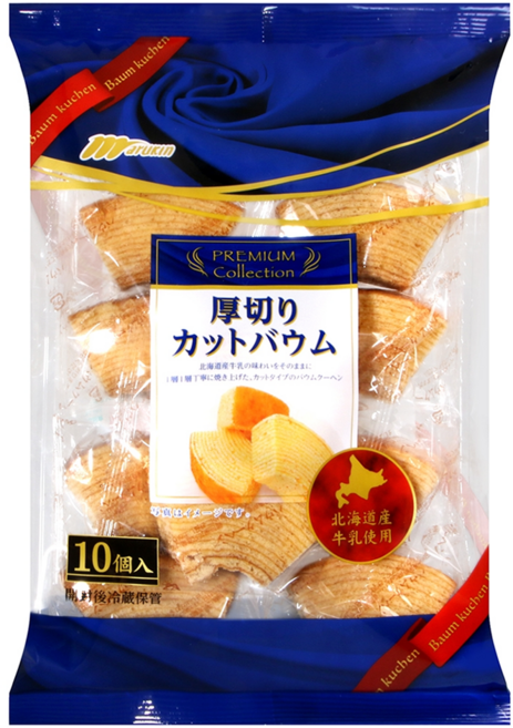 日本 marukin 北海道厚切年輪蛋糕 10個, 230g, 1袋