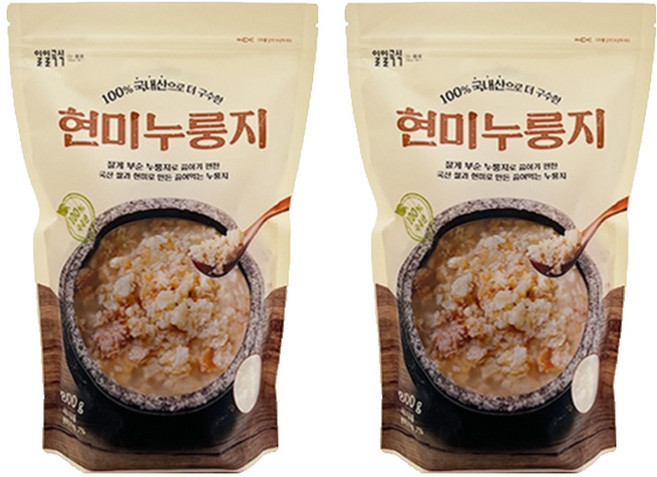 현미누룽지, 800g, 2개