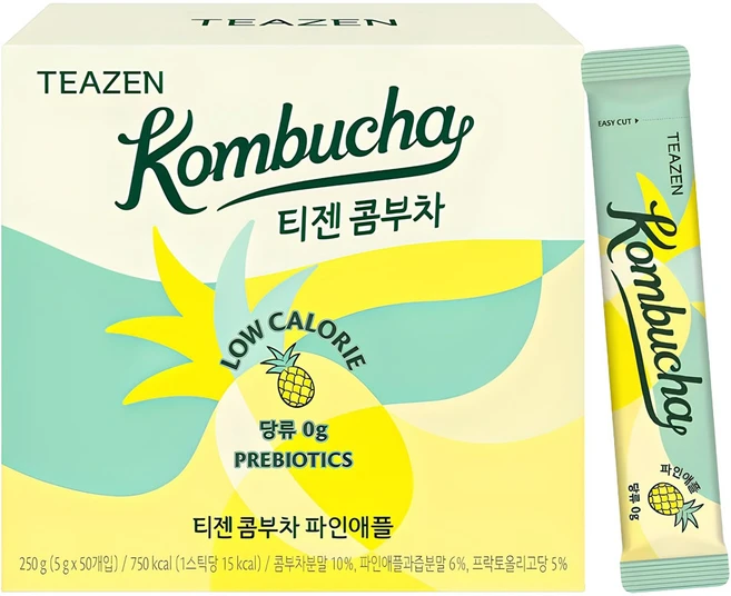 티젠 콤부차 파인애플, 5g, 50개입, 1개 - 쿠팡