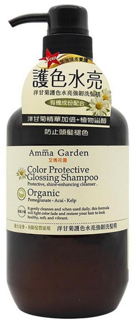 Amma Garden 艾瑪花園 洋甘菊 護色水亮強韌洗髮精, 750ml, 1瓶