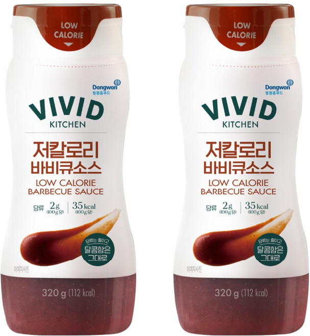비비드키친 저칼로리 바비큐소스, 320g, 2개