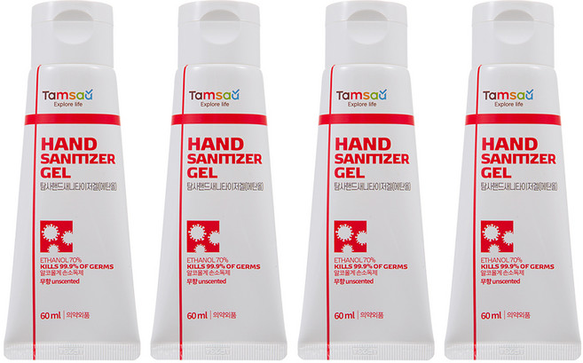탐사 핸드 새니타이저 겔, 60ml, 4개입