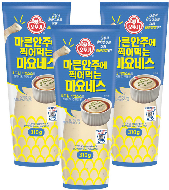 오뚜기 마른안주에 찍어먹는 마요네스, 310g, 3개
