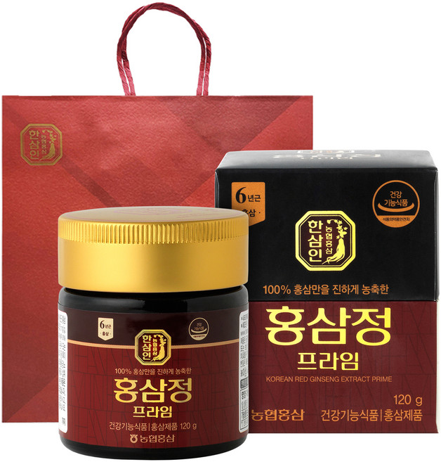 한삼인 홍삼정프라임 + 쇼핑백, 120g, 1개