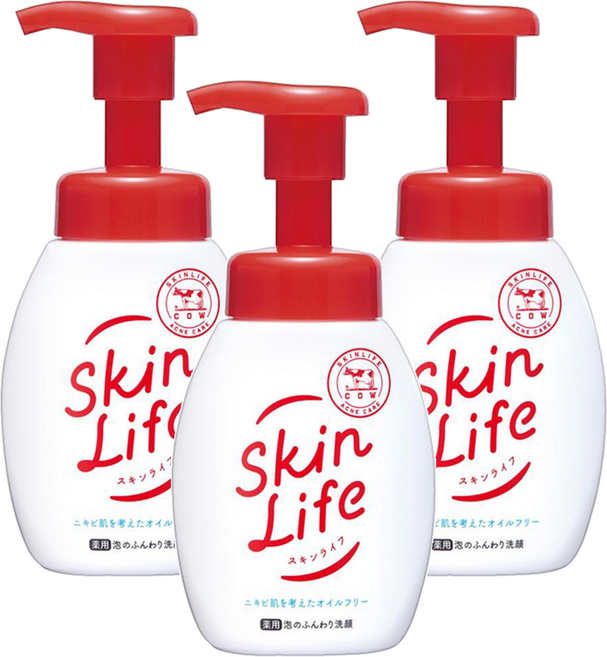 COW STYLE 牛乳石鹼 Skin Life 滋卿愛 泡洗顏, 160ml, 3瓶