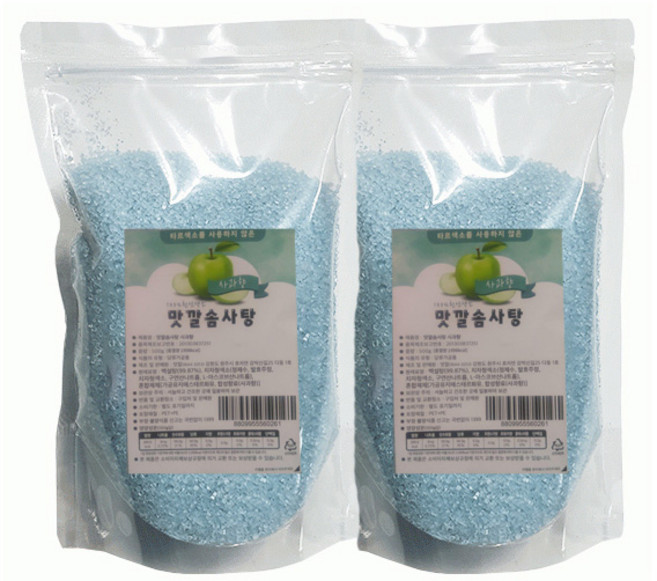 맛깔 설탕 솜사탕 전용 설탕 사과향, 500g, 2개