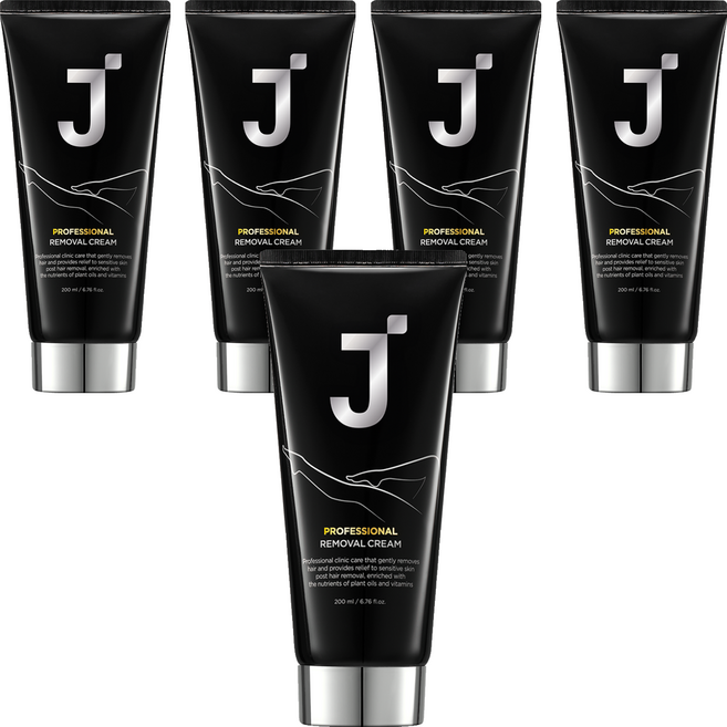제이숲 프로페셔널 셀프 제모크림 바디용 그린티 향, 200ml, 5개