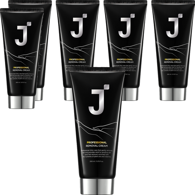 제이숲 프로페셔널 셀프 제모크림 바디용 그린티 향, 200ml, 6개