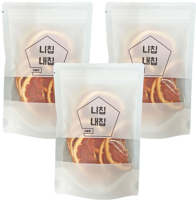 니칩내칩 바삭바삭 잘 말린 건조자몽 반절컷, 40g, 3개