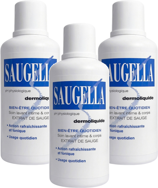 SAUGELLA 賽吉兒 菁萃潔浴凝露 日用型, 500ml, 3瓶