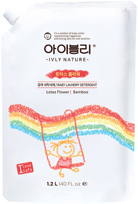 아이블리네이쳐 대나무 성분 유아세제 로터스 플라워향, 1.2L, 1개