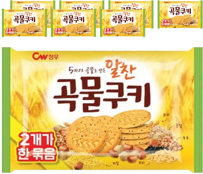 청우식품 알찬곡물쿠키, 200g, 8개