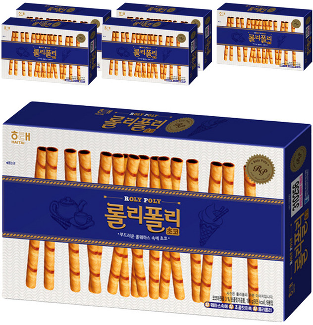 롤리폴리 초코, 196g, 6개