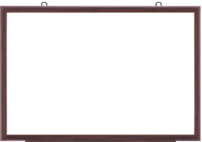 토탈하얀칠판 일반 화이트보드/월넛몰딩/400 x 600mm, 1개