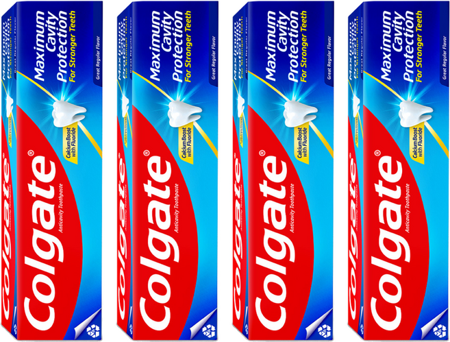 콜게이트 그레이트 레귤러 플레이버 치약, 200g, 4개