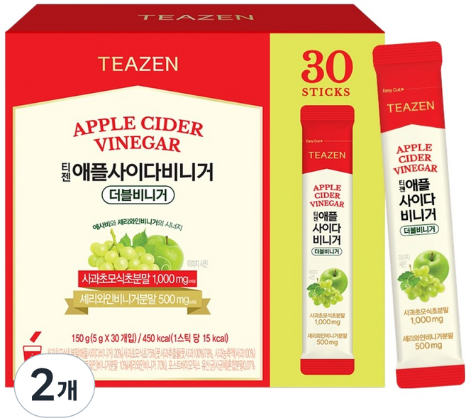 티젠 애플사이다 더블비니거 30p, 150g, 2개
